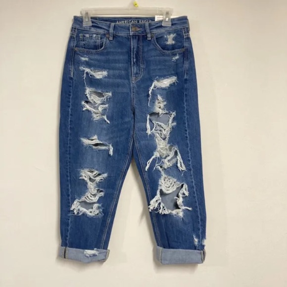 American Eagle Mom Jean high Rise X-Short Comfort Stretch Waist - Picture 9 of 9
